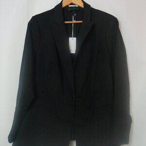NWTS The Bryant Blazer Black Button Front Jacket SZ 18